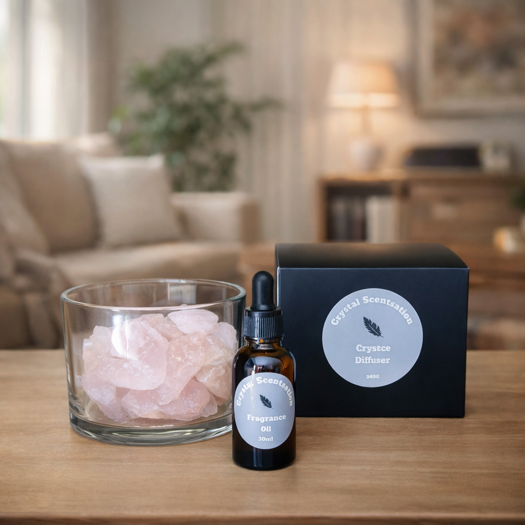 Crystal Diffuser 940g and Fragrance Oil 30ml Bundle