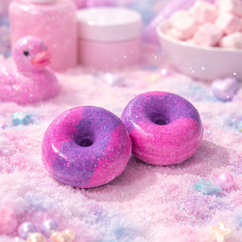Donut Bath Bomb - Snow Fairies - 65g