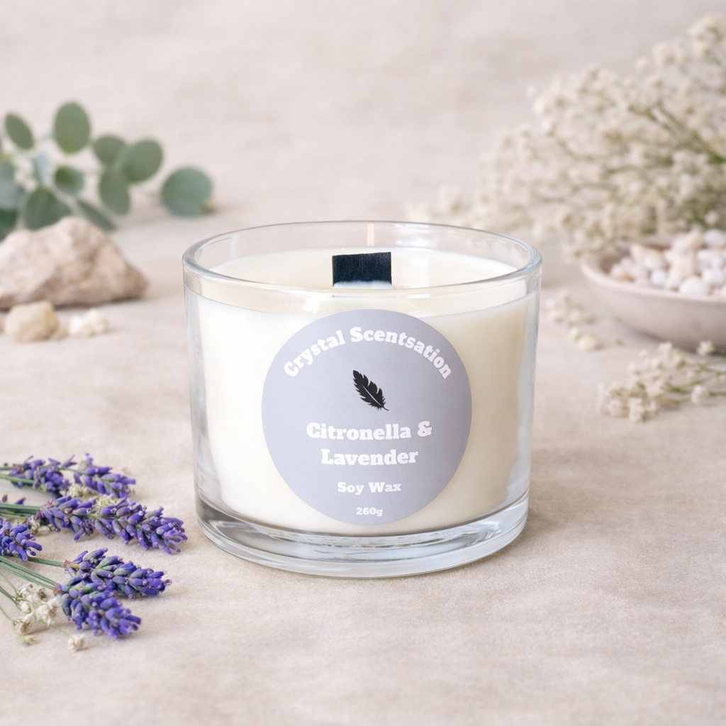 Citronella and Lavender Soy Wax Candle 360g
