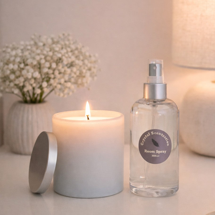 Candle & Room Spray Duo – Luxury Home Fragrance Set